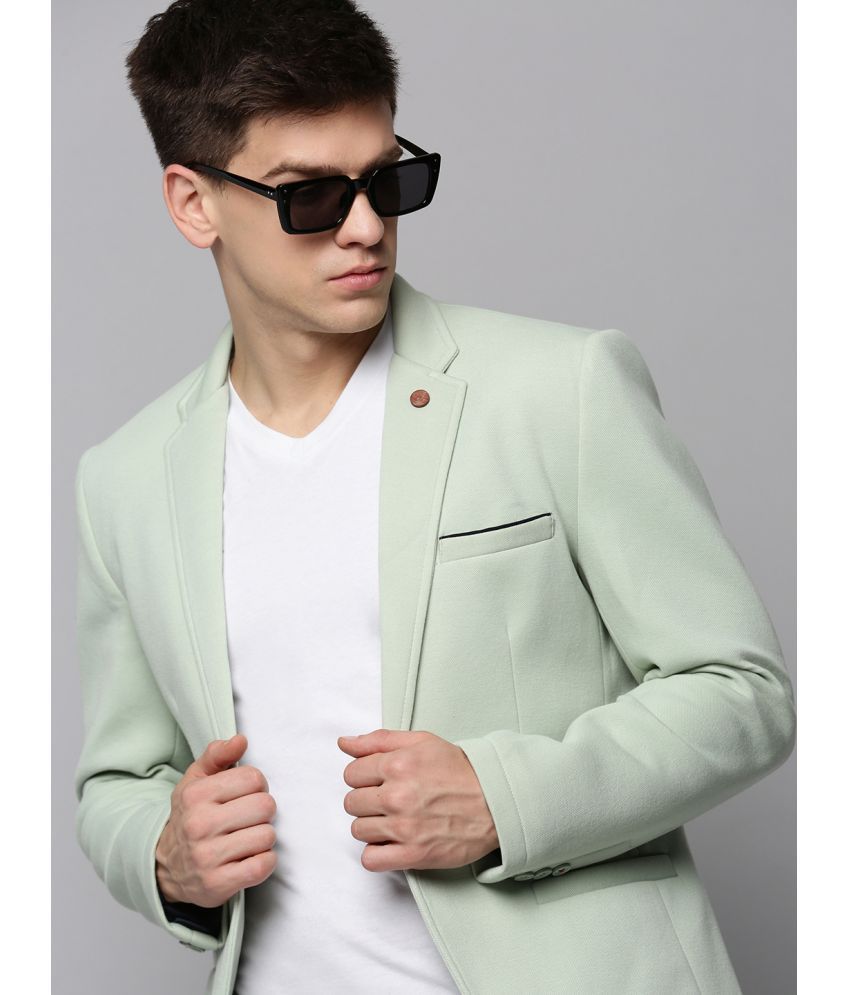     			Showoff Cotton Blend Men's Blazer - Sea Green ( Pack of 1 )