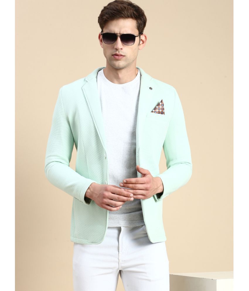     			Showoff Cotton Blend Men's Blazer - Sea Green ( Pack of 1 )