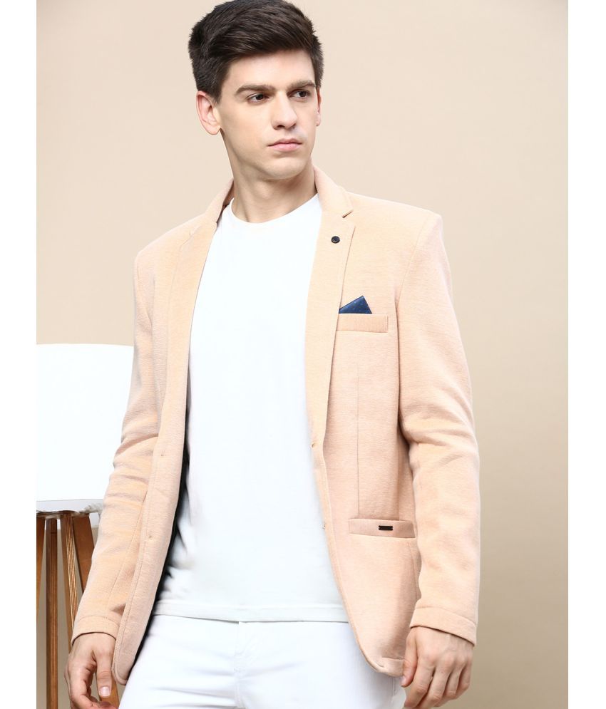     			Showoff Cotton Blend Men's Blazer - Peach ( Pack of 1 )