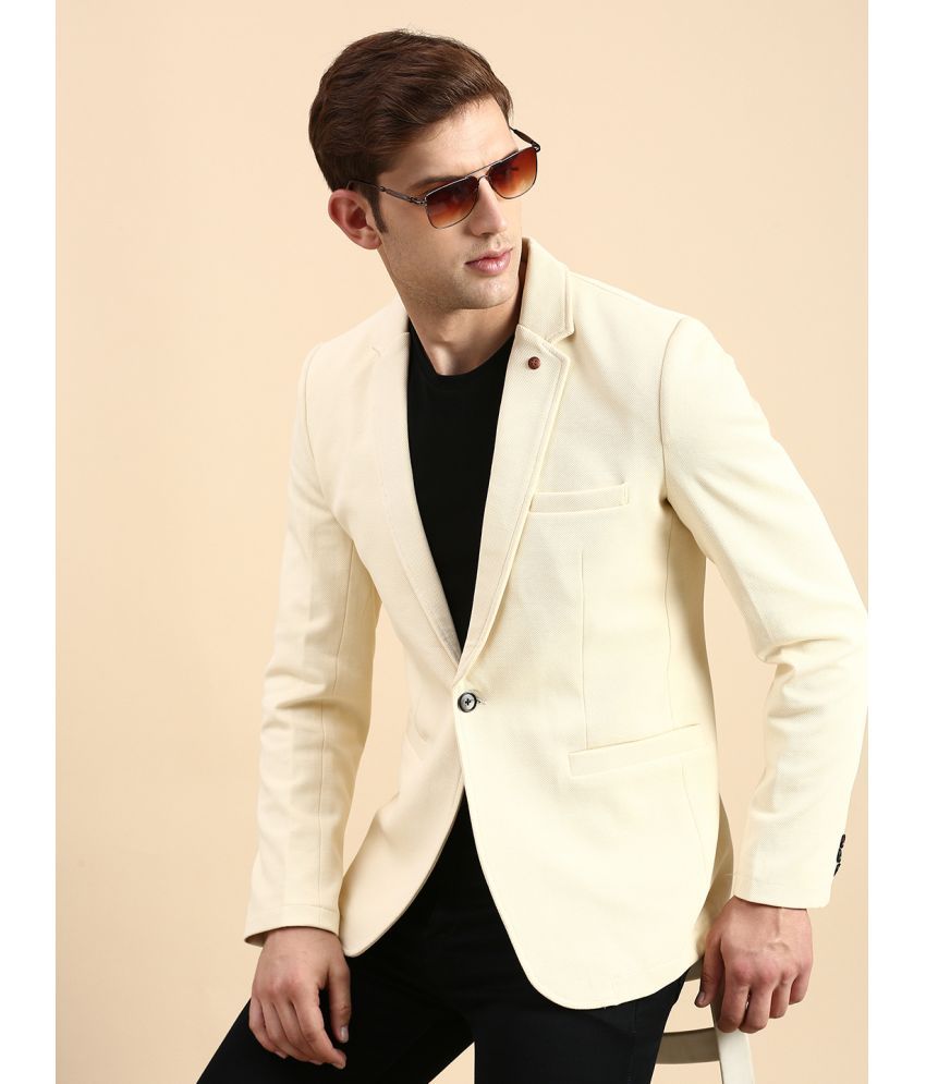     			Showoff Cotton Men's Blazer - Cream ( Pack of 1 )