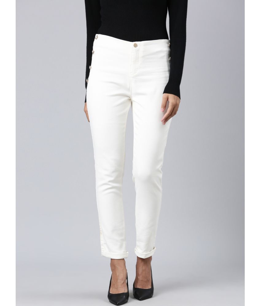     			Showoff - Off White Denim Slim Fit Women's Jeans ( Pack of 1 )