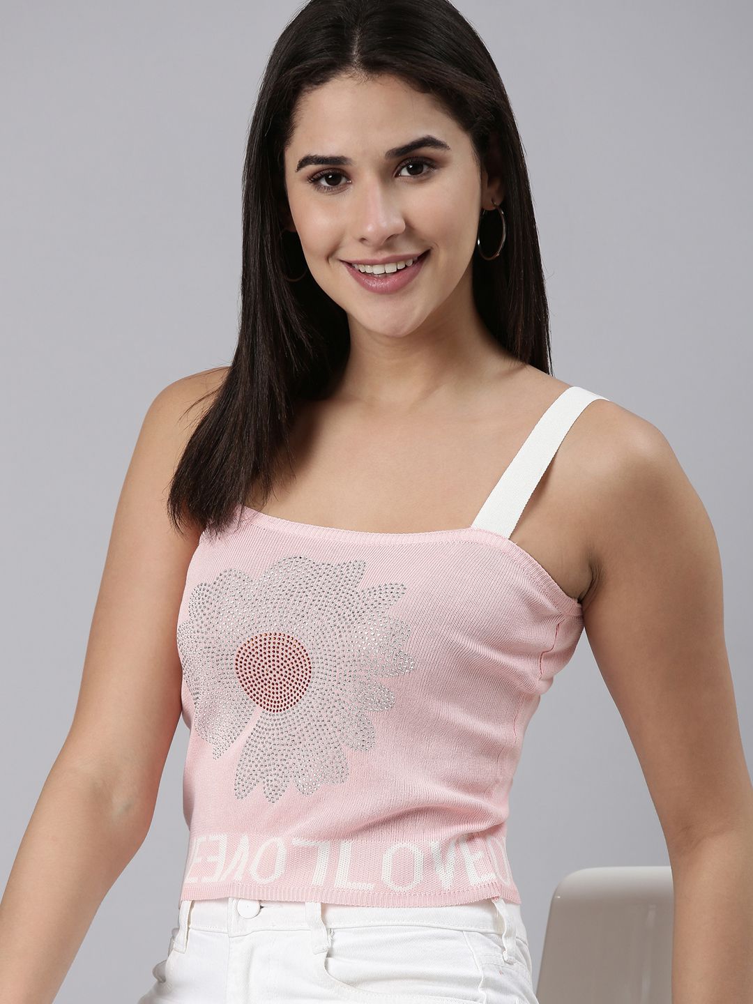     			Showoff - Pink Cotton Blend Women's Tank Top ( Pack of 1 )