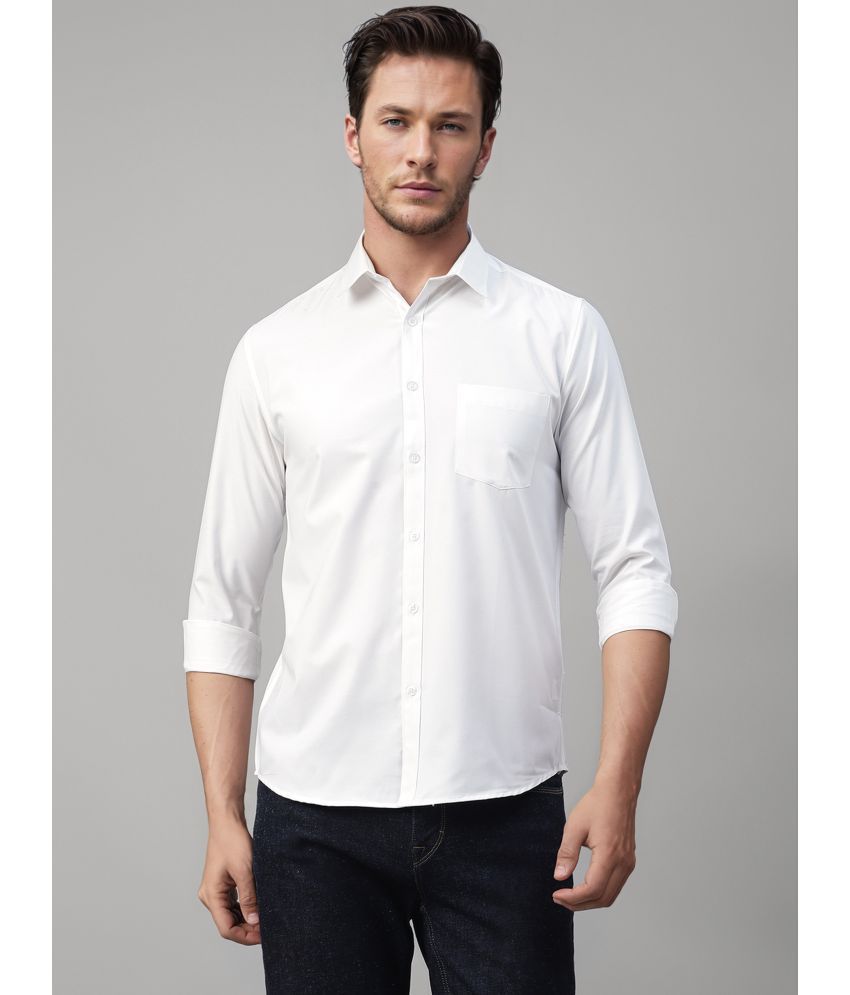     			UrbanMark Cotton Blend Slim Fit Solids Full Sleeves Men's Casual Shirt - White ( Pack of 1 )