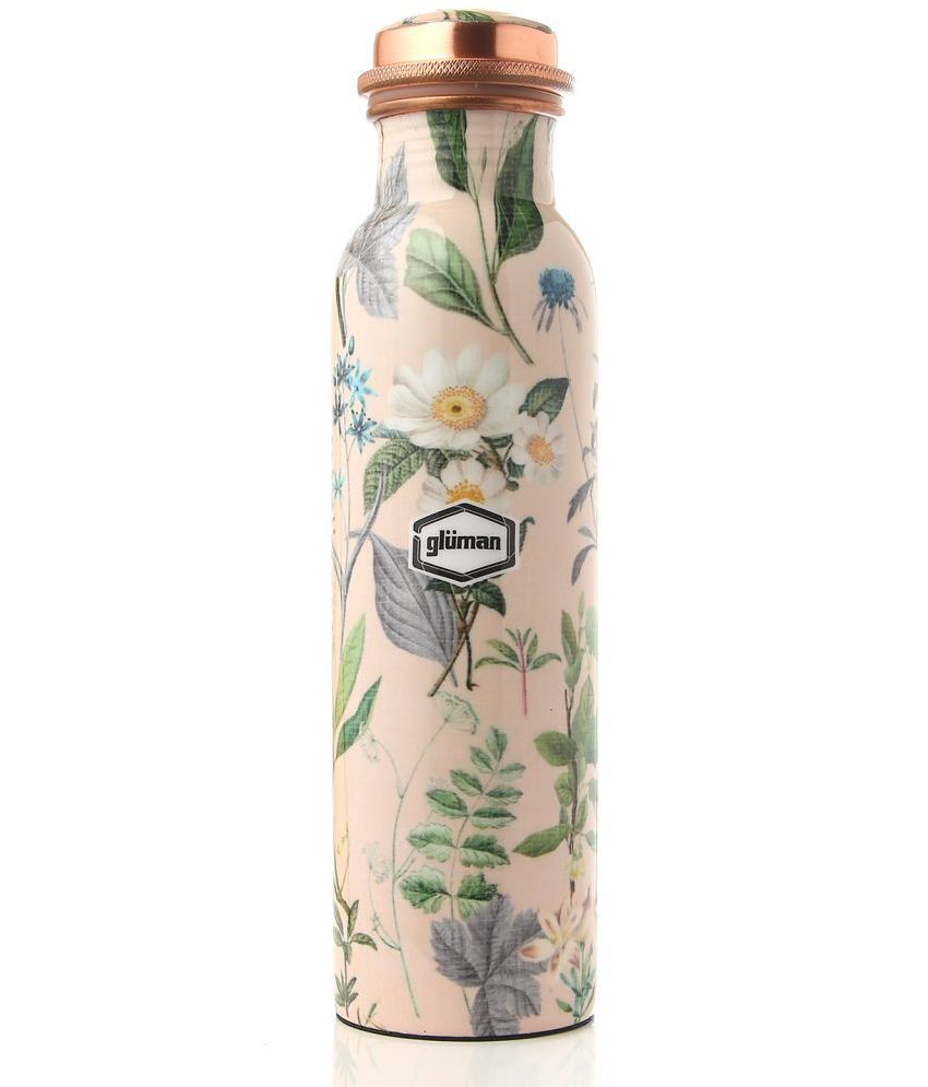     			Gluman Natura Printed Copper Cream Water Bottle 950 mL ( Set of 1 )