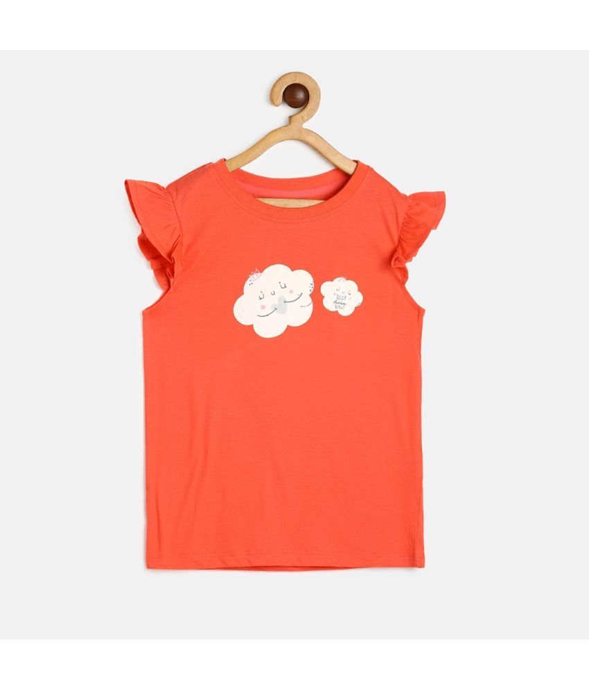     			MINI KLUB Pack of 1 Girls 100% Cotton Top ( Coral )