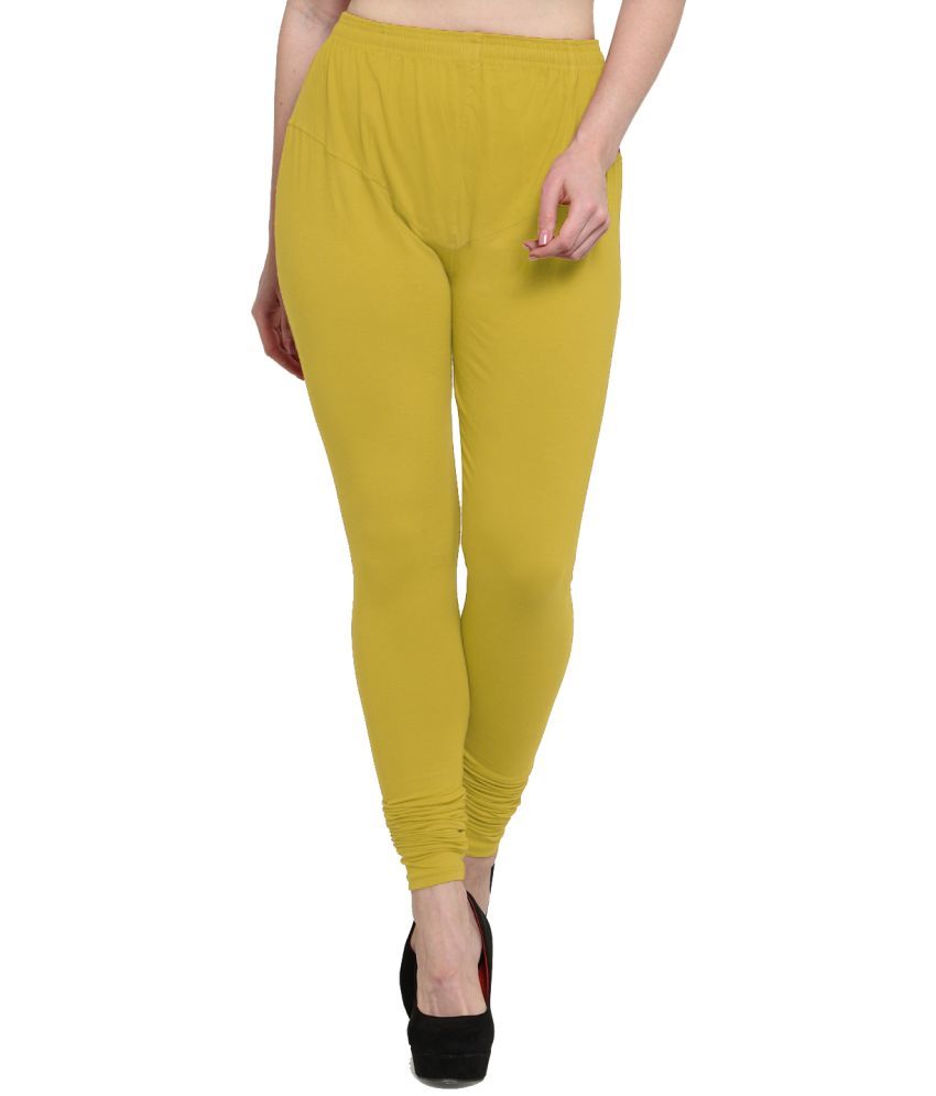     			N-Gal - Mustard Cotton Women's Leggings ( Pack of 1 )