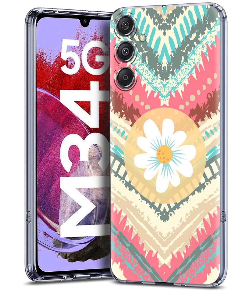     			NBOX - Multicolor Printed Back Cover Silicon Compatible For Samsung Galaxy M34 5G ( Pack of 1 )