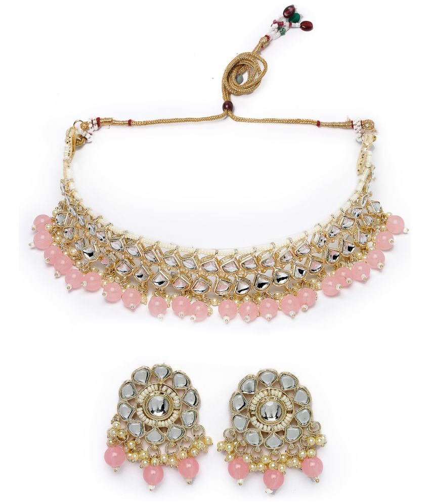     			Studio Sukkhi - Pink Alloy Necklace Set ( Pack of 1 )