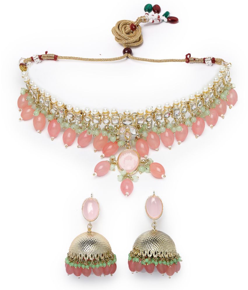     			Studio Sukkhi - Pink Alloy Necklace Set ( Pack of 1 )