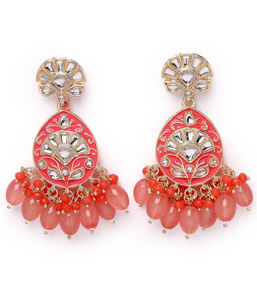     			Studio Sukkhi - Pink Danglers Earrings ( Pack of 1 )