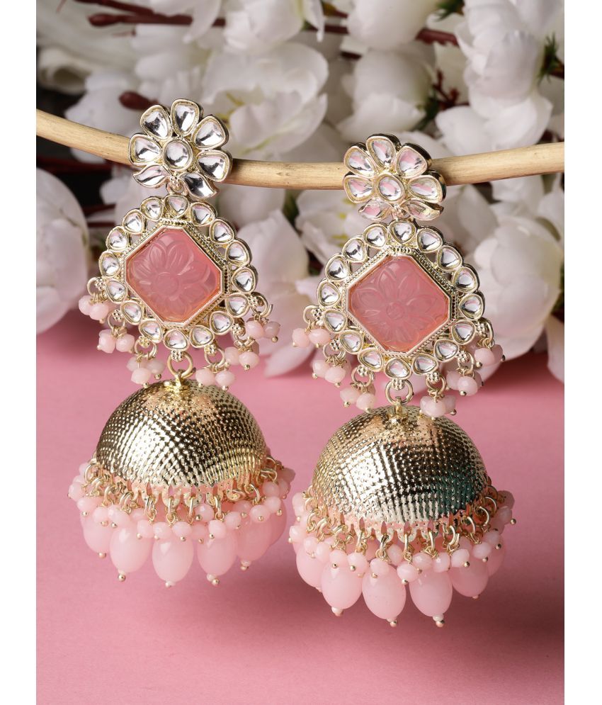     			Studio Sukkhi Pink Jhumki Earrings ( Pack of 1 )