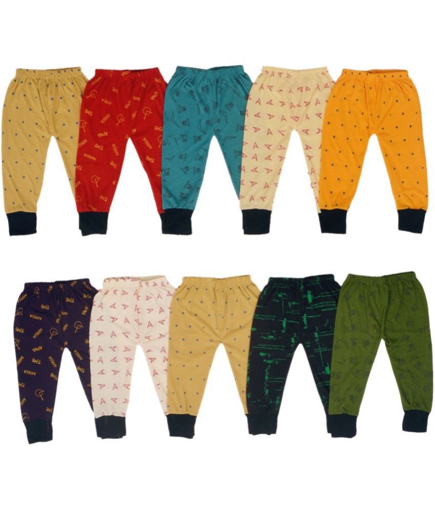     			DIAMOND EXPORTER Multi Color Cotton Blend Boys Trackpant ( Pack of 10 )