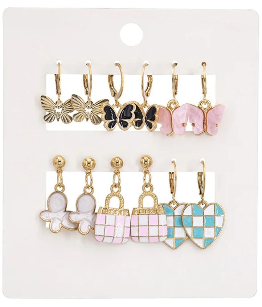     			FASHION FRILL Multi Color Drop Earrings ( More Than 10 )