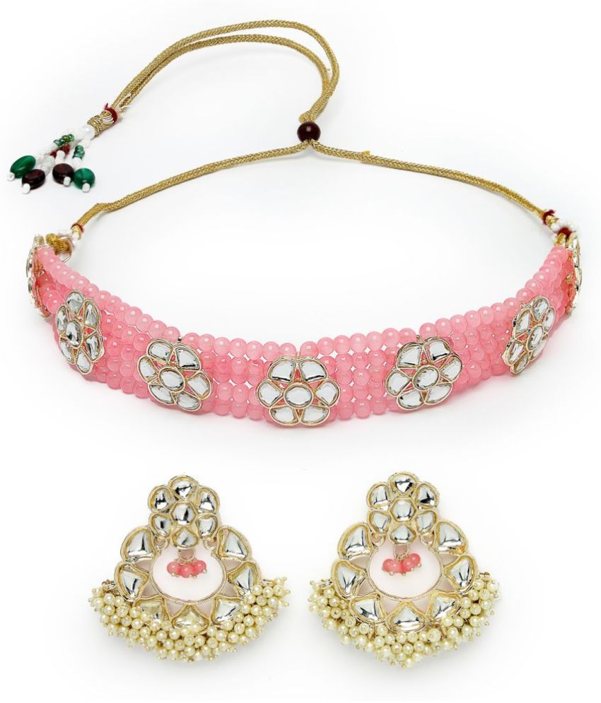     			Studio Sukkhi - Pink Alloy Necklace Set ( Pack of 1 )
