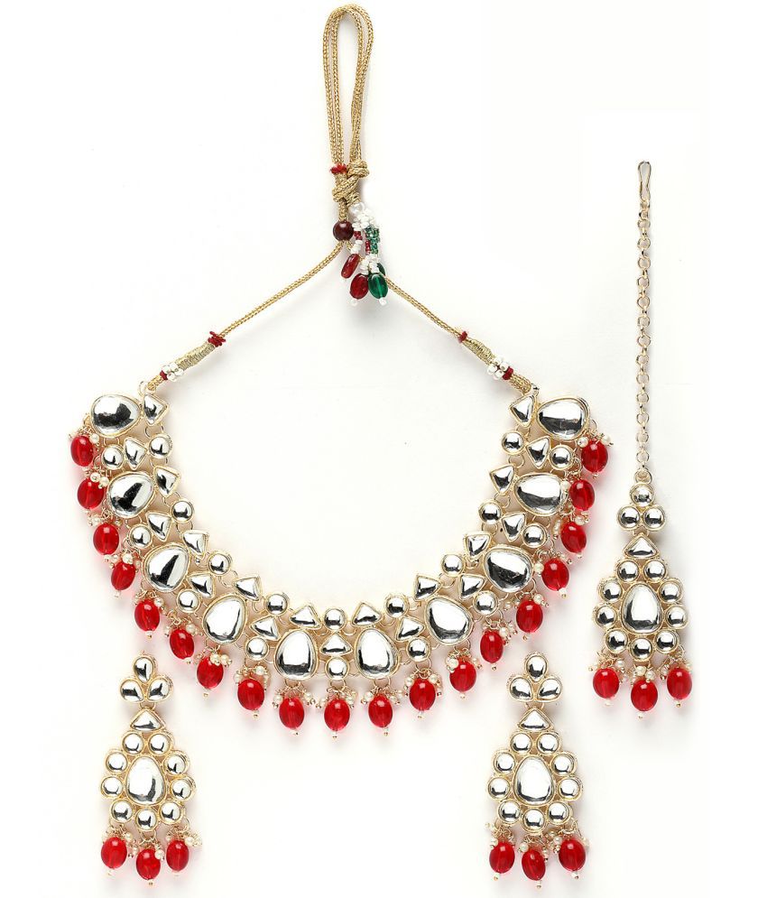     			Sukkhi - Red Alloy Necklace Set ( Pack of 1 )