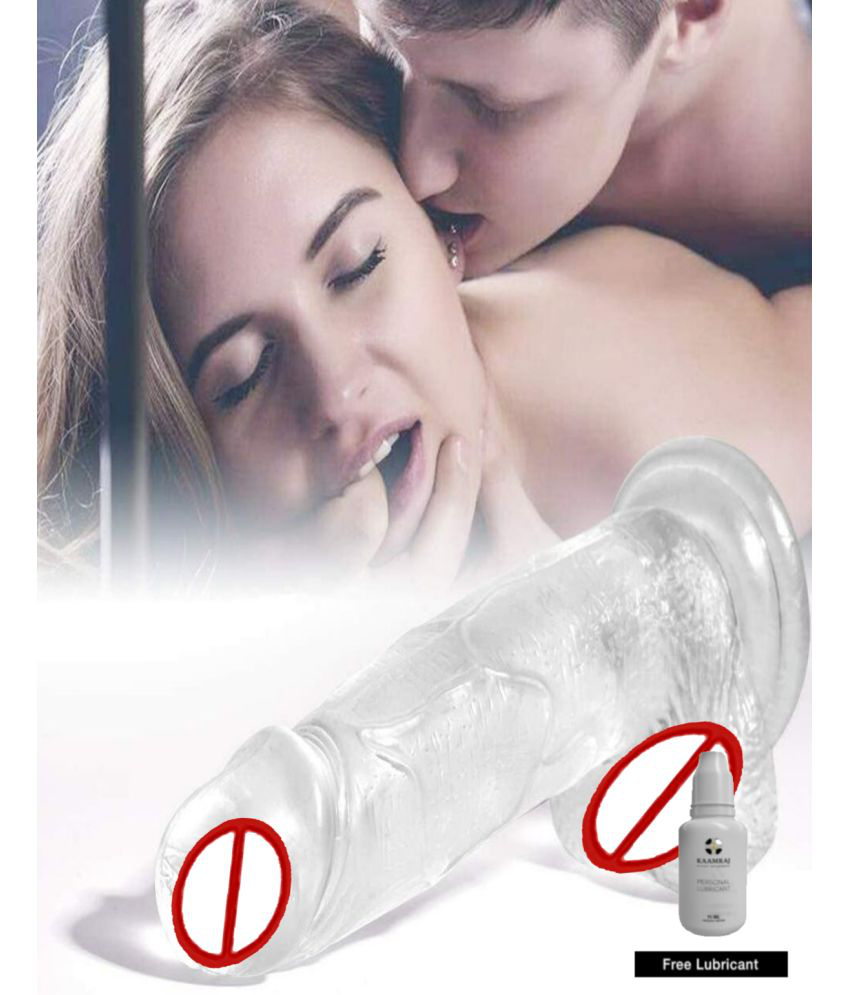     			9 Inch Transparent Dildo with Strong Suction Cup, Ideal for Every Moment of Pleasure, Realistic Design