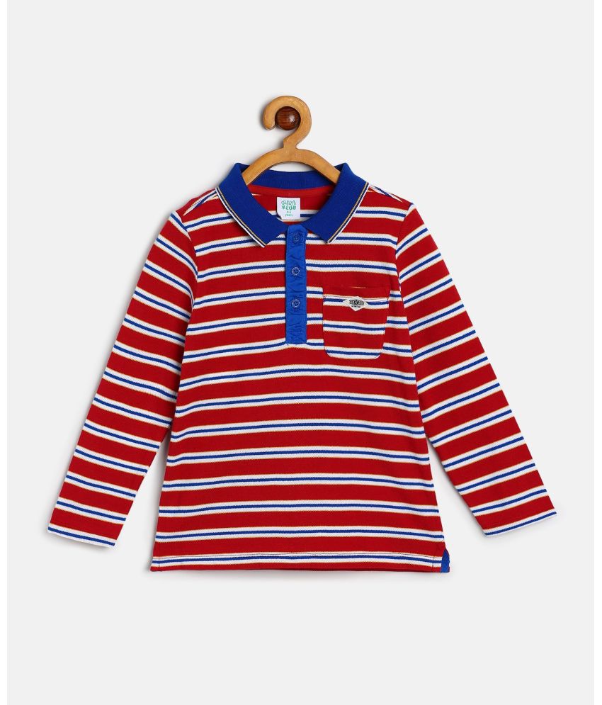     			MINI KLUB Multi Color Cotton Boy's Polo T-Shirt ( Pack of 1 )