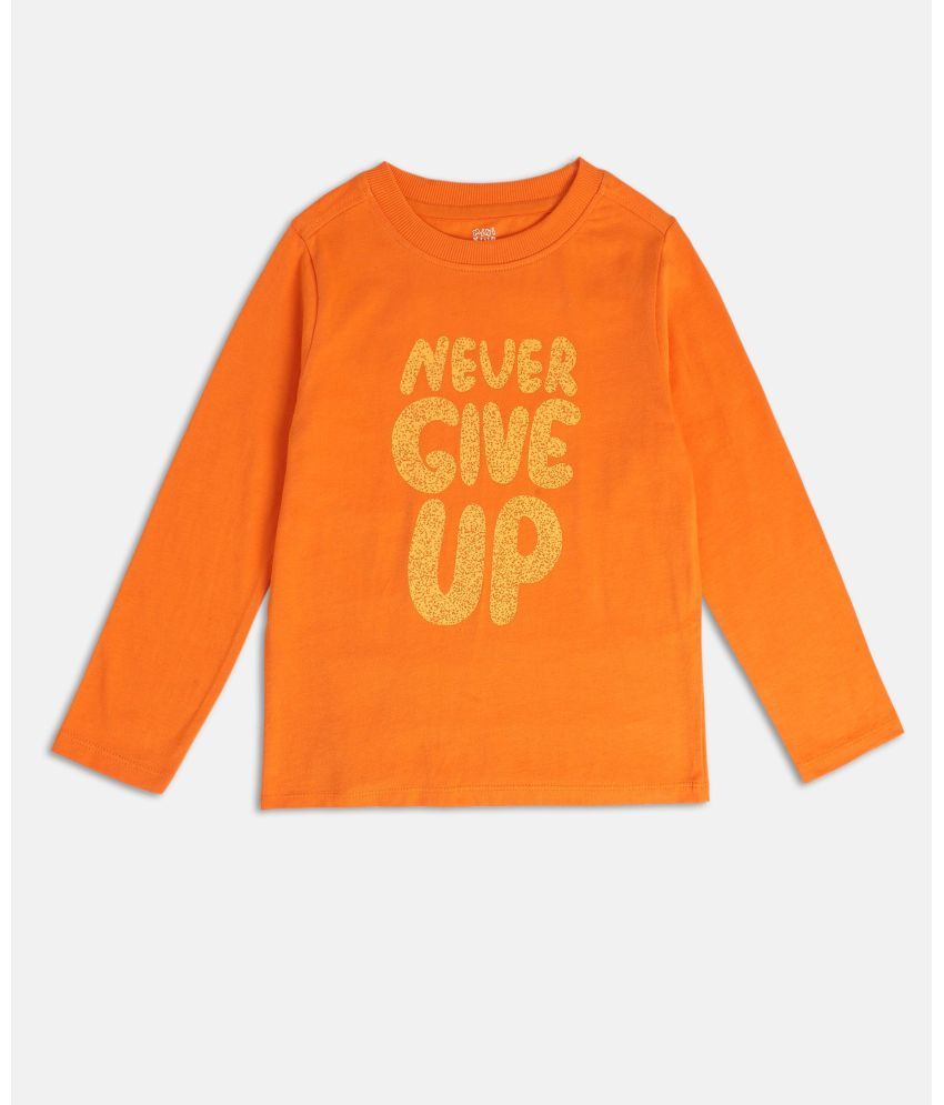     			MINI KLUB Pack of 1 Boys Cotton T-Shirt ( Orange )