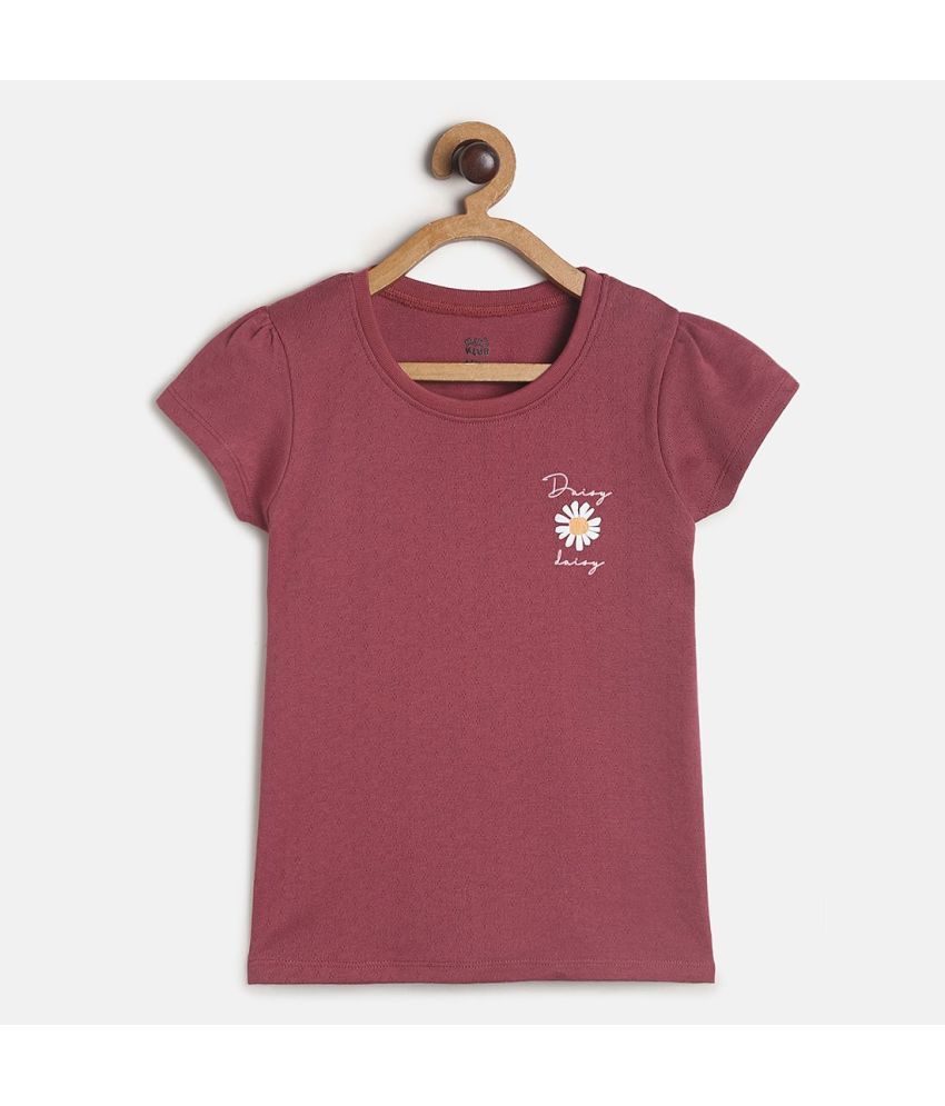     			MINI KLUB Red 100% Cotton Girls Top ( Pack of 1 )