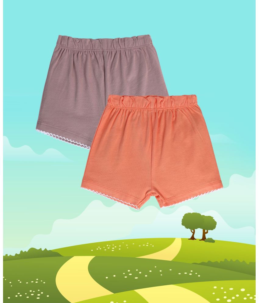     			MINIKLUB DUSTY BEIGE/CORAL SHORTS For NEW BORN AND BABY GIRLS
