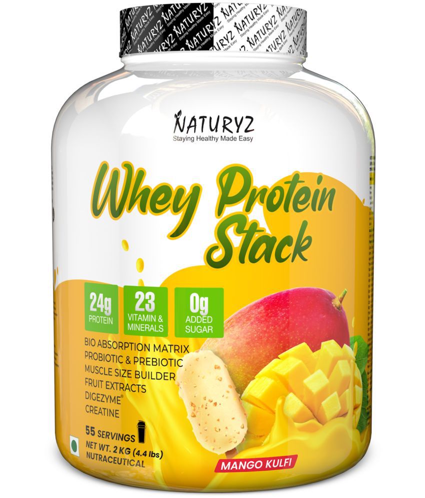     			NATURYZ Whey Stack Protein with Creatine, Probiotics, Digezyme for Higher Absorption, 2 Kg