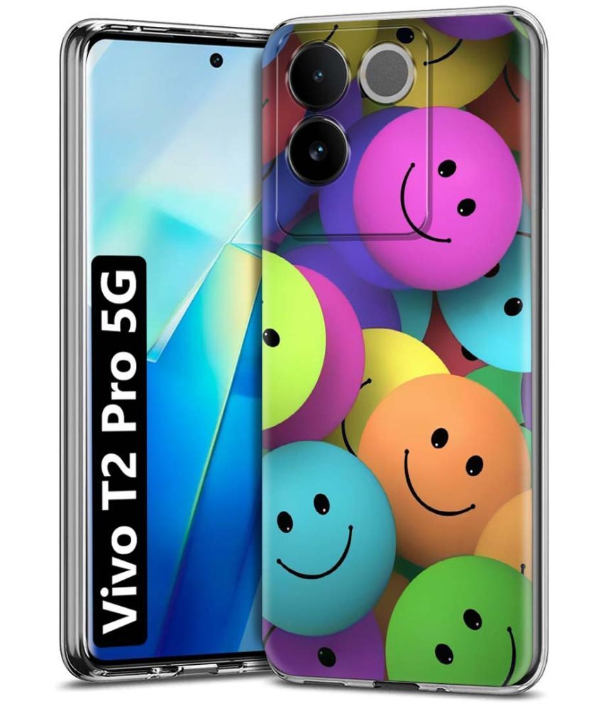     			NBOX - Multicolor Printed Back Cover Silicon Compatible For Vivo T2 Pro 5G ( Pack of 1 )