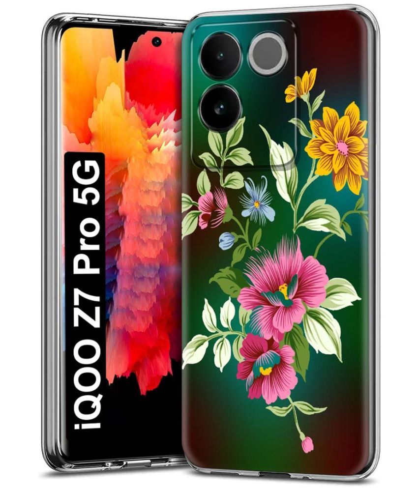     			NBOX - Multicolor Printed Back Cover Silicon Compatible For iQOO Z7 Pro 5G ( Pack of 1 )