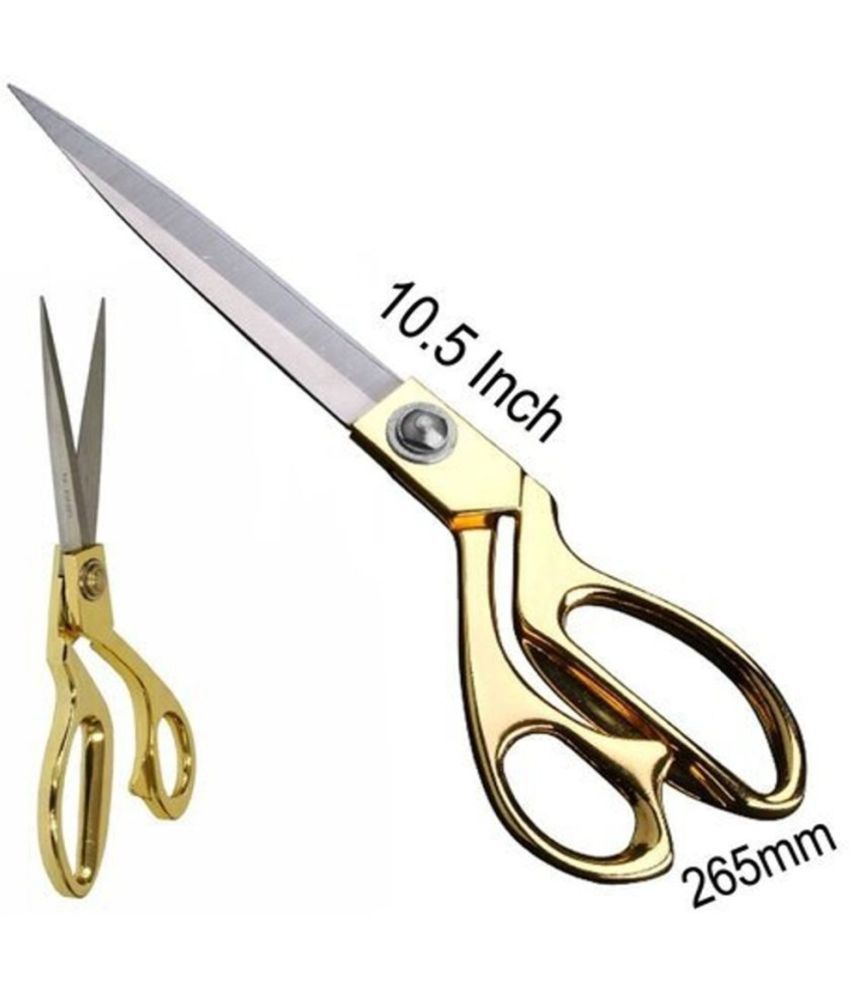     			Professional Golden Steel Tailoring Scissors For Cutting Heavy Clothes Fabrics 10.5"