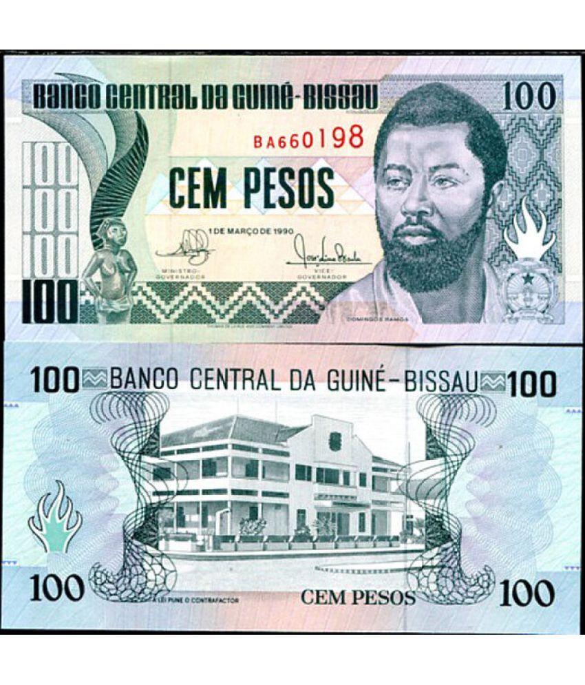     			RARE ISSUE GUINEA BISSAU 100 PESOS IN TOP UNC GRADE