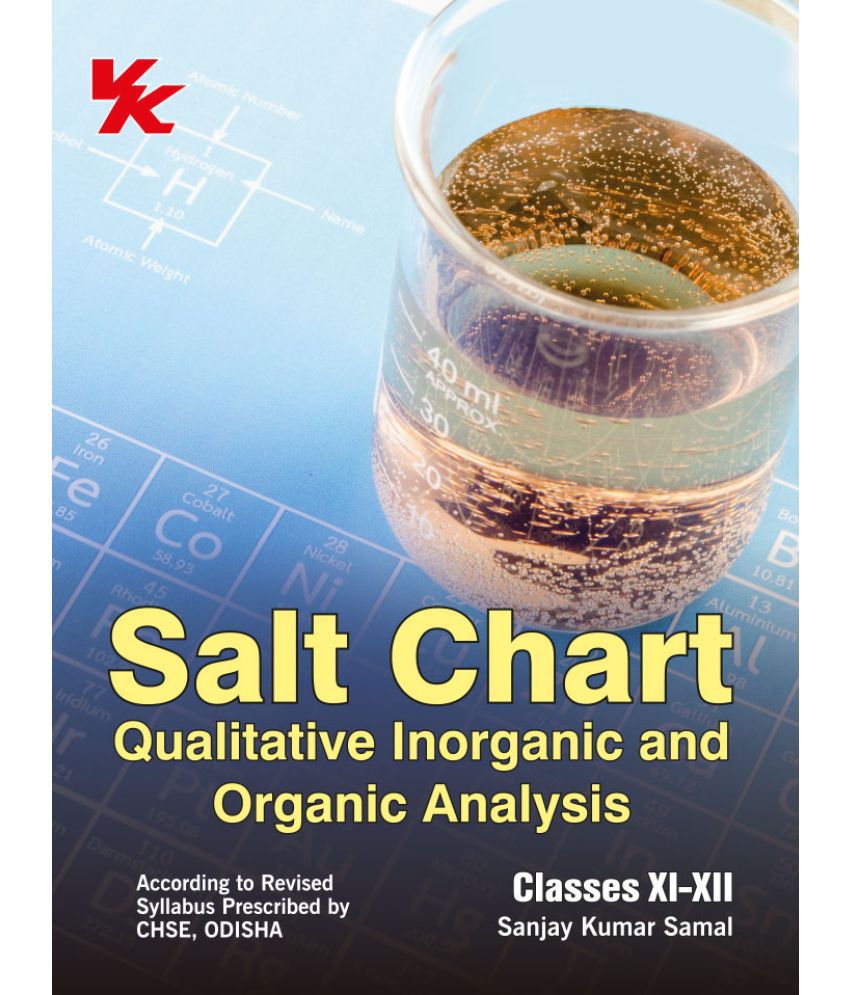     			Salt Chart Qualitative Inorganic and Organic Analysis for Class 11 and 12 CHSE Board Odisha University 2023-2024 Examination