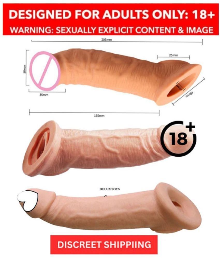     			Soft Silicon Men Reusable Dragon Condom With Extra Length And Girth Extension | Penis Sleeve For Men