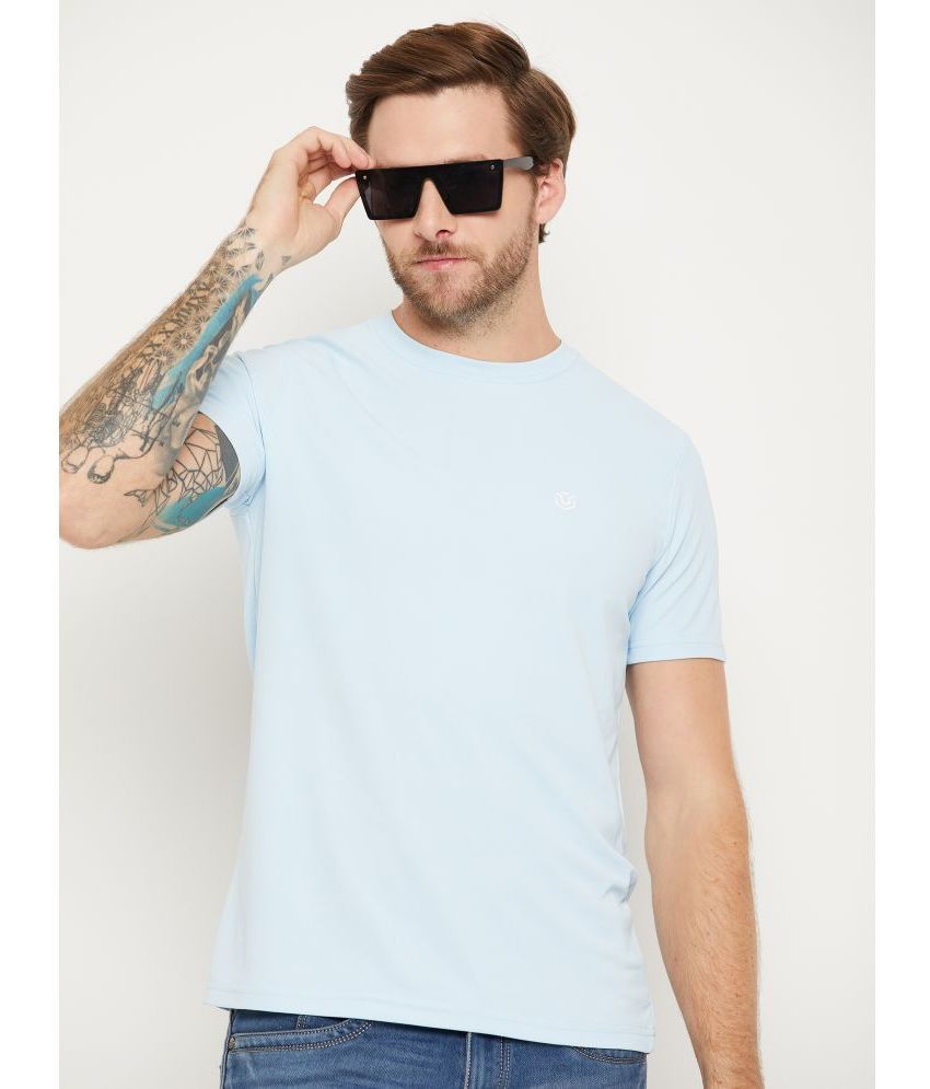     			UNIBERRY Cotton Blend Regular Fit Solid Half Sleeves Men's T-Shirt - Light Blue ( Pack of 1 )