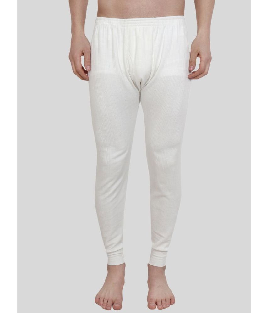     			Zeffit Cotton Men's Thermal Bottoms ( Off White )