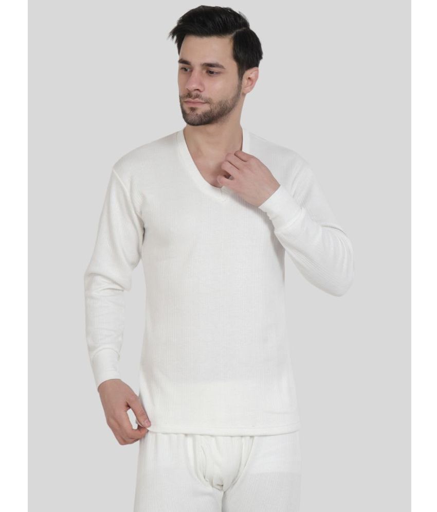     			Zeffit - Off White Cotton Men's Thermal Tops ( Pack of 1 )