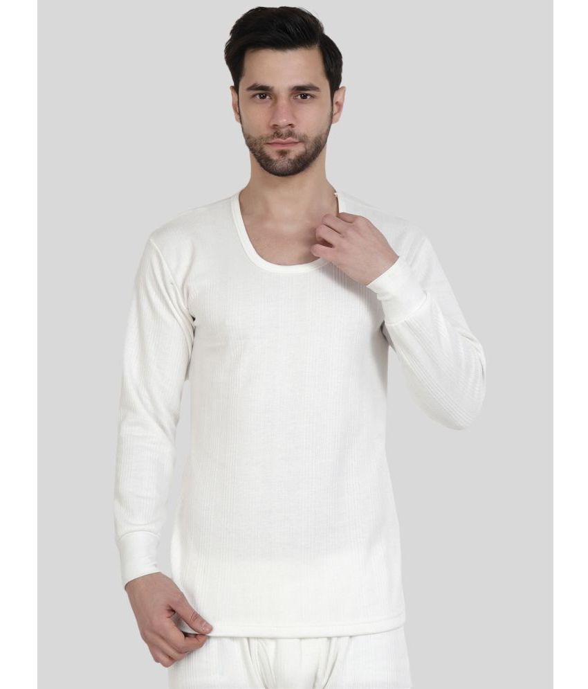     			Zeffit Cotton Men's Thermal Tops ( Off White )