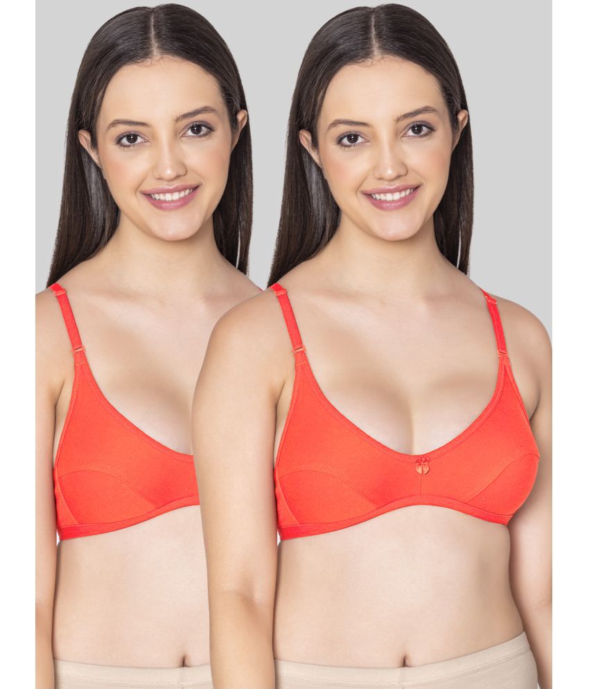     			Bodycare Coral Cotton Blend Non Padded Women's Everyday Bra ( Pack of 2 )
