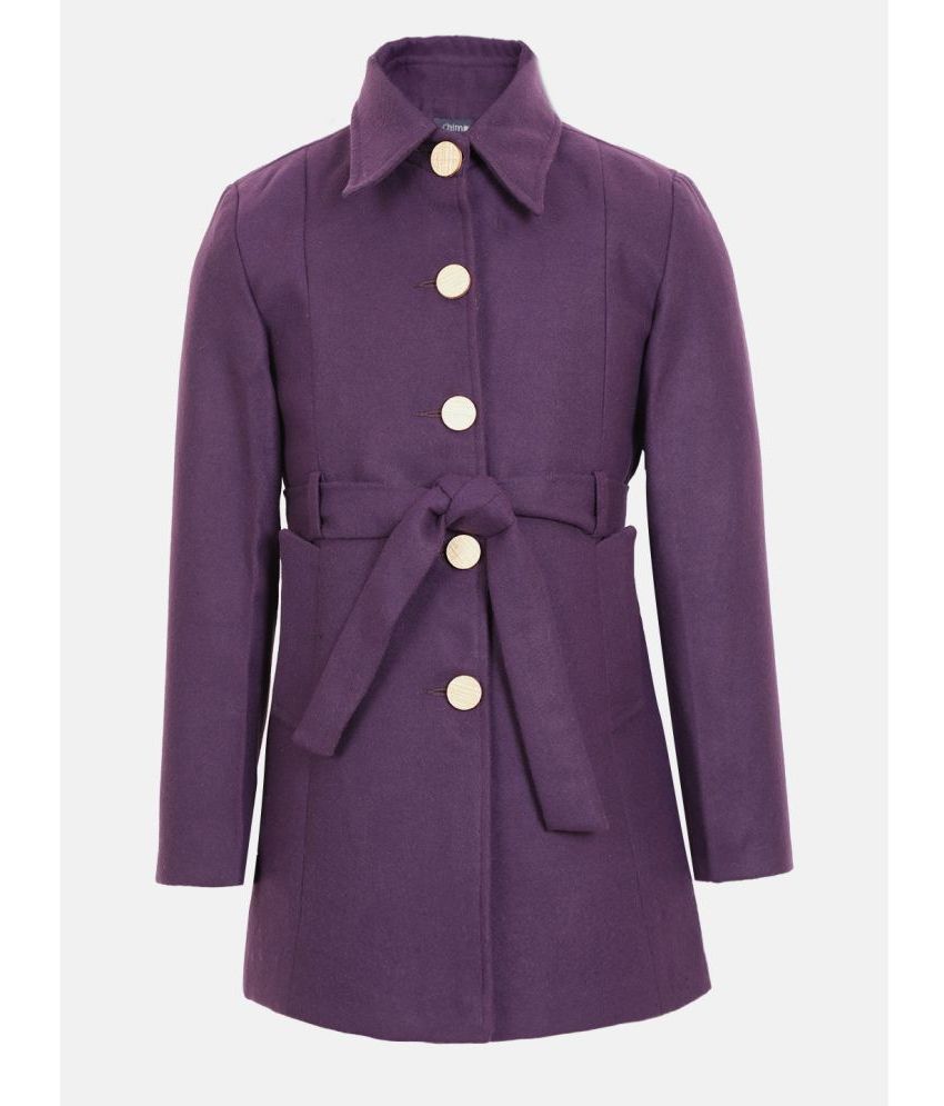     			Chkokko Purple Woollen Blend Girl's Coats ( Pack of 1 )