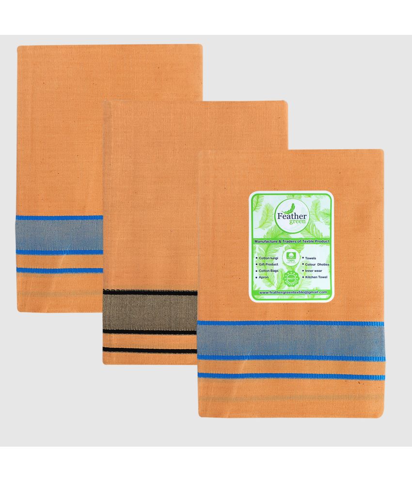     			Feather Green - Multicolor Cotton Men's Lungi ( Pack of 3 )
