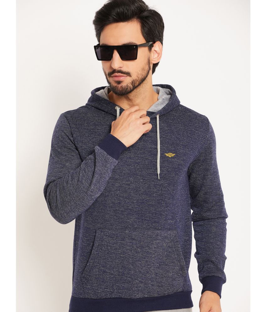     			GET GOLF Cotton Blend Hooded Men's Sweatshirt - Navy ( Pack of 1 )