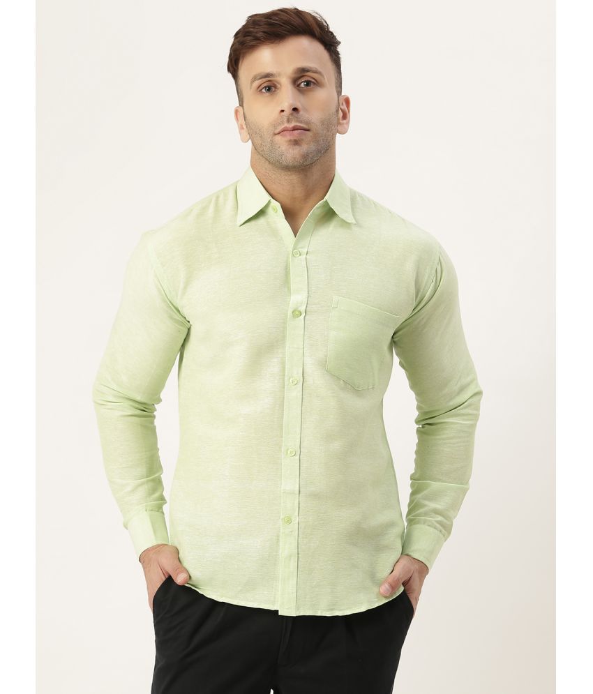     			KLOSET By RIAG 100% Cotton Regular Fit Solids Full Sleeves Men's Casual Shirt - Lime Green ( Pack of 1 )