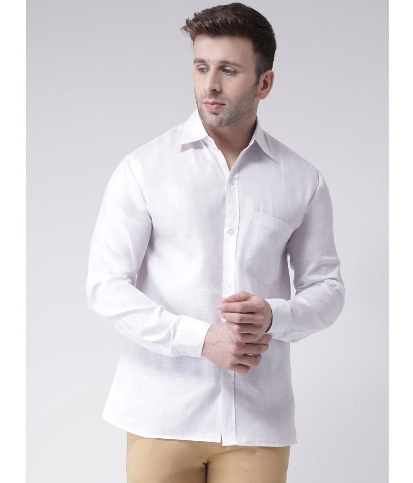     			KLOSET By RIAG 100% Cotton Regular Fit Solids Full Sleeves Men's Casual Shirt - White ( Pack of 1 )