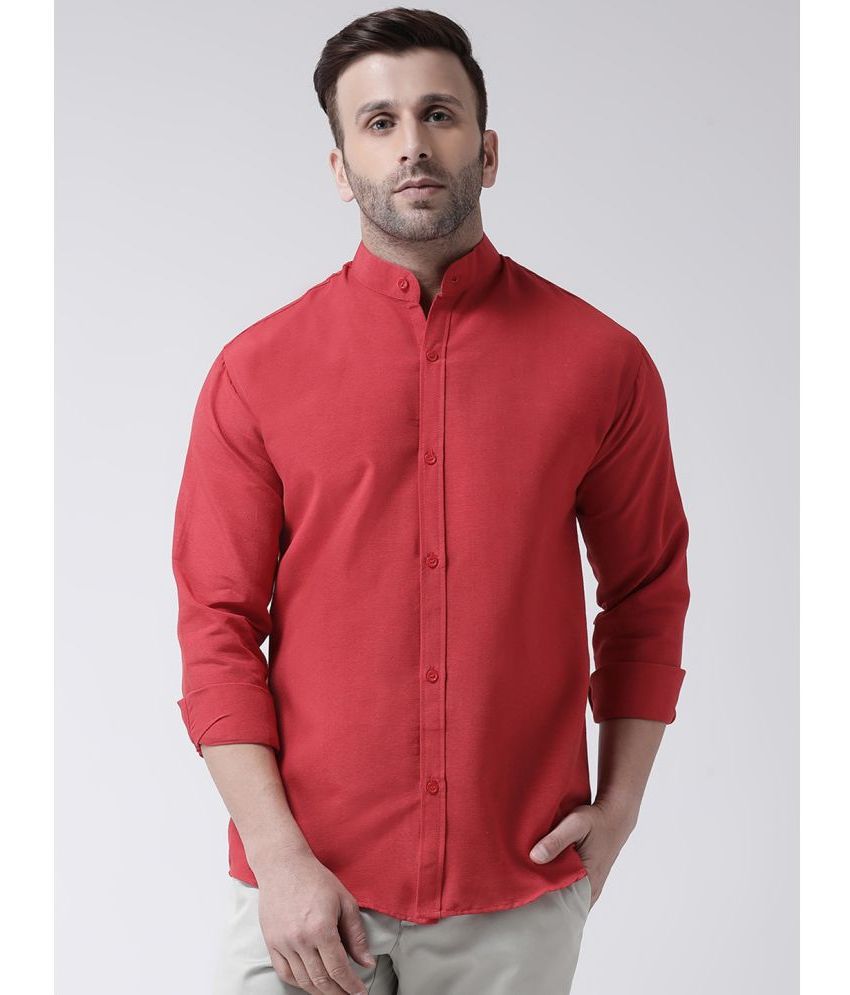     			KLOSET By RIAG 100% Cotton Regular Fit Solids Full Sleeves Men's Casual Shirt - Red ( Pack of 1 )