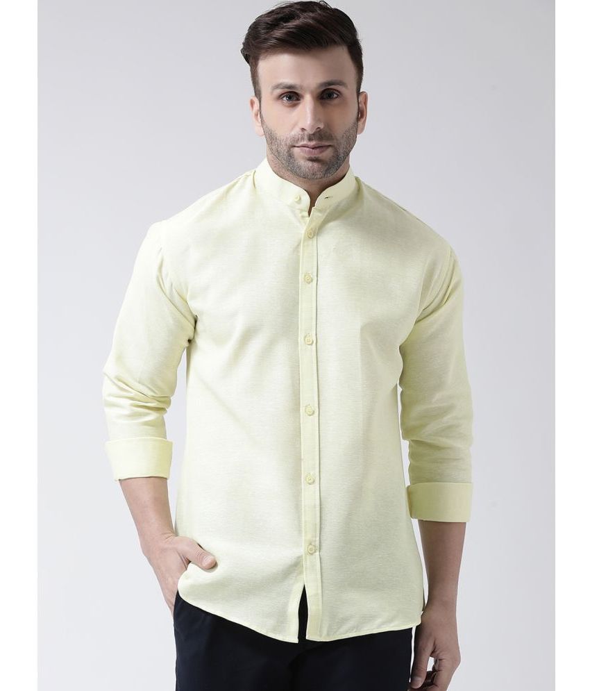     			KLOSET By RIAG 100% Cotton Regular Fit Solids Full Sleeves Men's Casual Shirt - Yellow ( Pack of 1 )