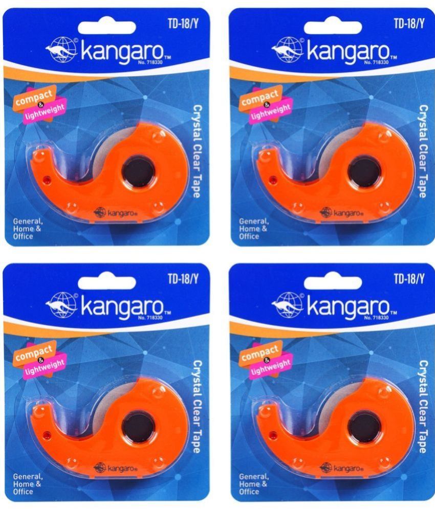     			Kangaro - Orange Single Sided Tape Dispenser ( Pack of 4 )