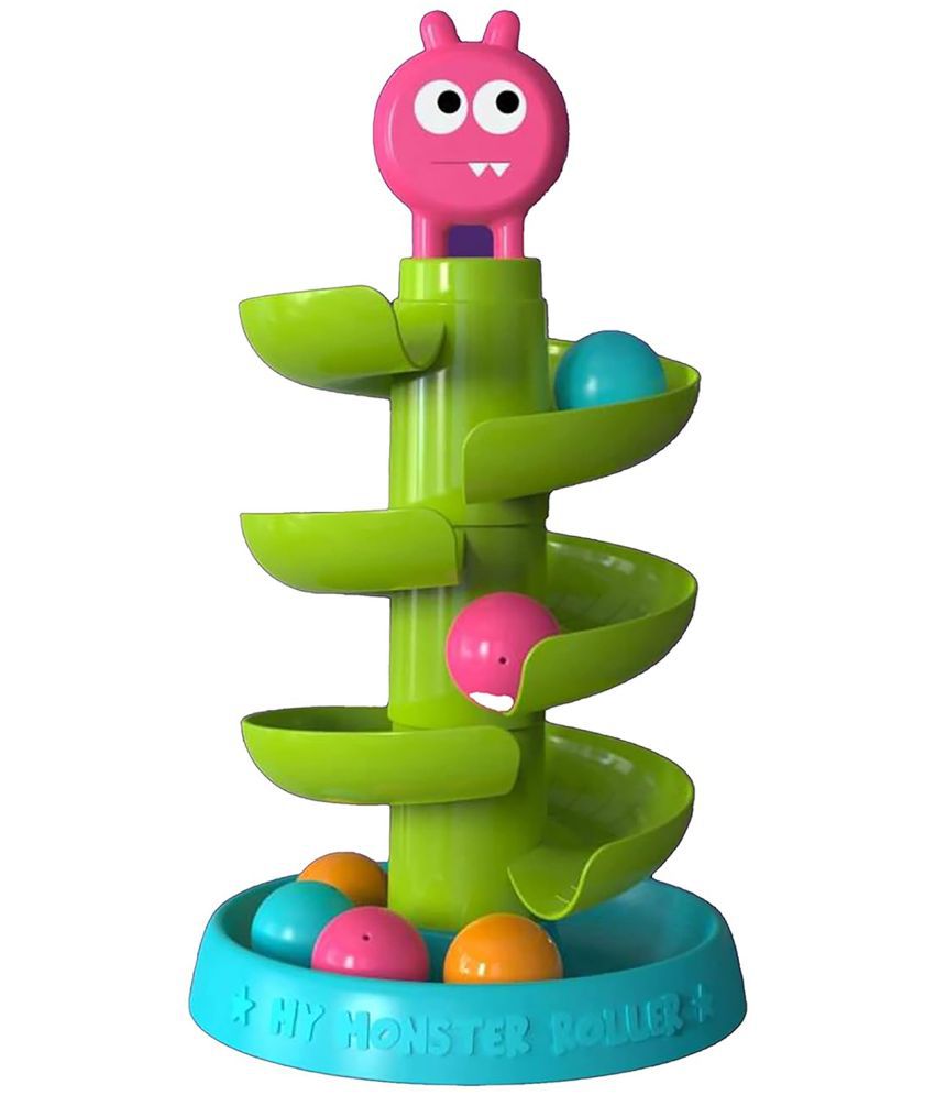     			RAINBOW RIDERS  Monster Roller 3 Balls Drop and Roll Swirling Tower 4 Layer for Baby and Toddler Early Development Education /Infant & Preschool Toysal Toys For Boys Girls Age 2, 3, 4, 5, 6, 7, 8 Plastic Toy Multicolour
