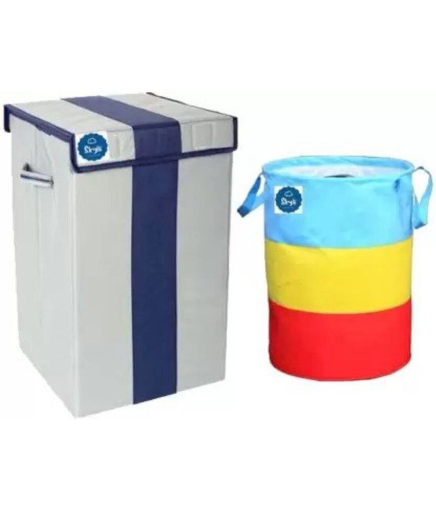     			Skylii Multicolor Laundry Bags ( Pack of 2 )