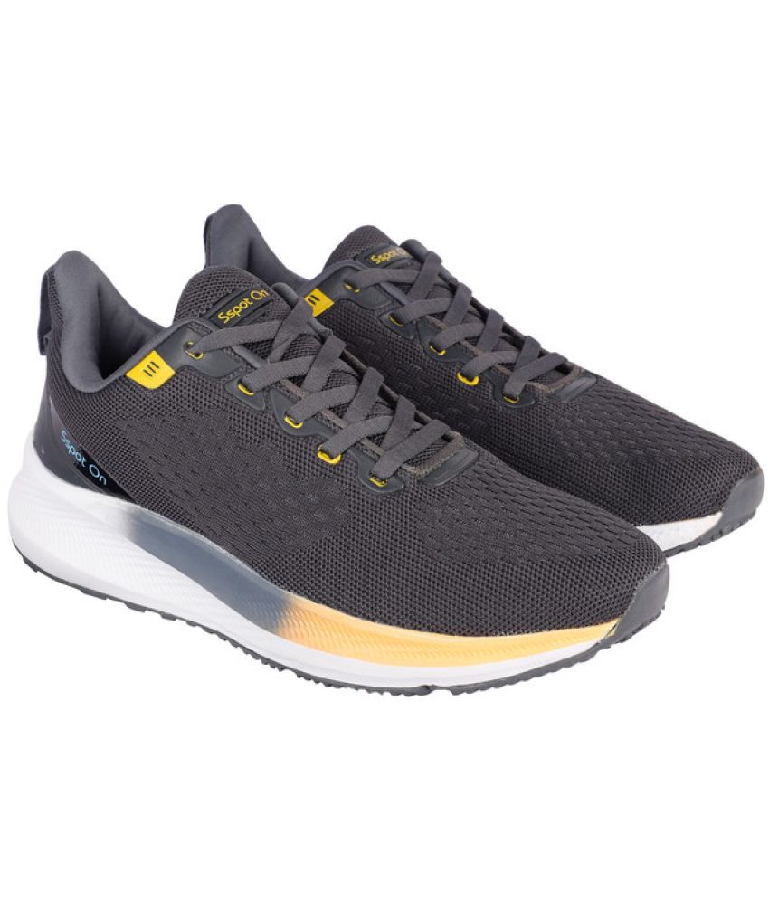     			Sspot On - ZIP Dark Grey Men's Sports Running Shoes