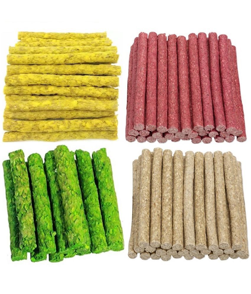     			The Treat Home 4 Mix Munchy stick (Chicken & Mutton) 300Gm, (Mint & Natural) 200Gm Best Combo Pack For Dog