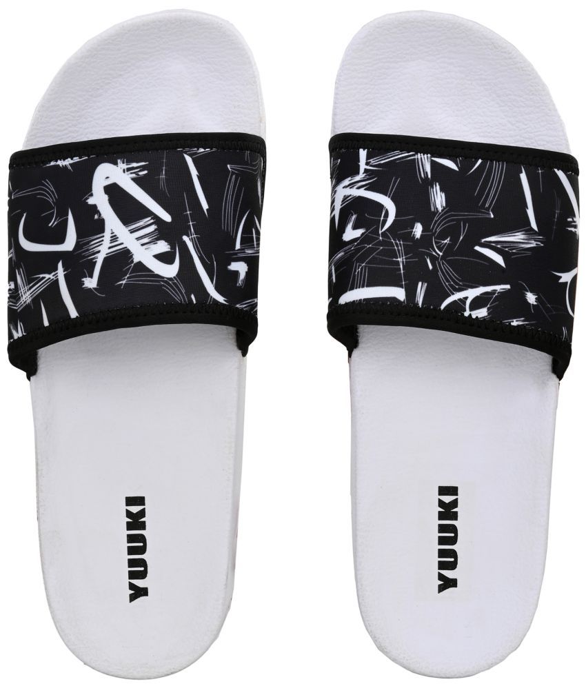     			YUUKI Black Men's Slide Flip Flop