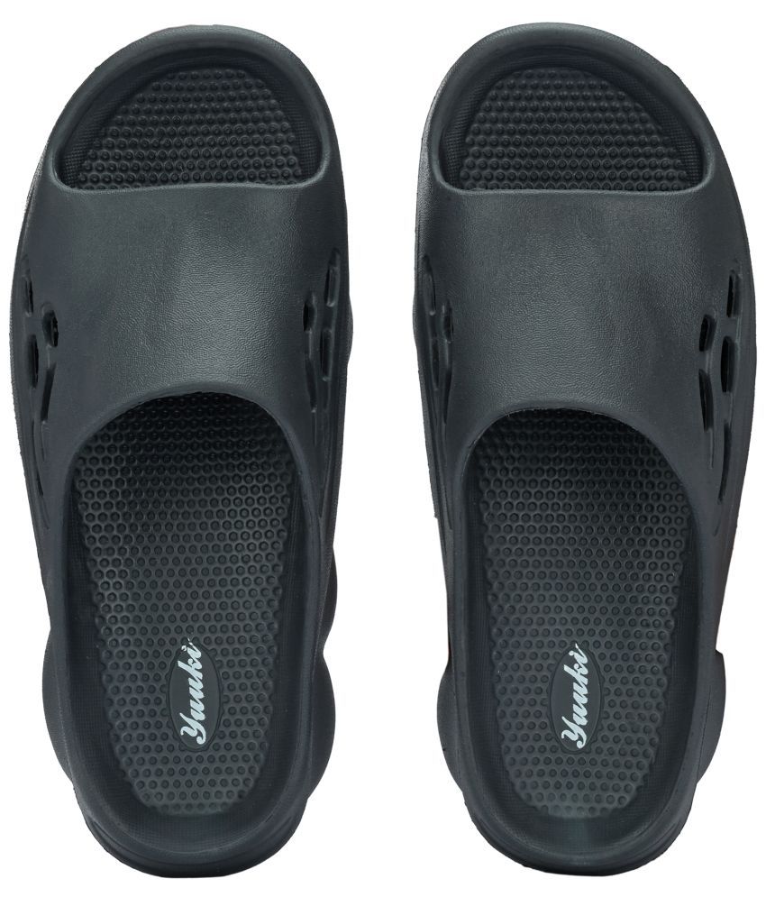     			YUUKI Dark Grey Men's Slide Flip Flop